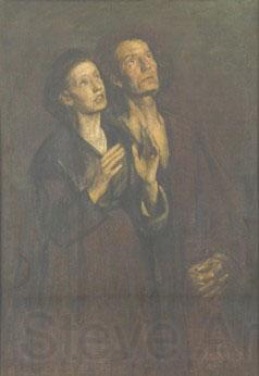Eduard von Gebhardt Two figures. Etude Spain oil painting art